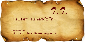 Tiller Tihamér névjegykártya